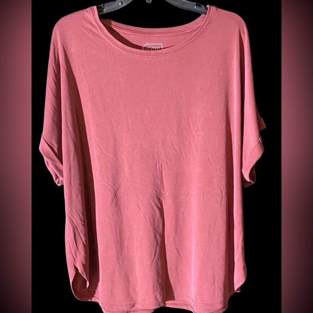 STYLUS Women's Short Sleeve Dusty Rose Tee - Picture 8 of 8